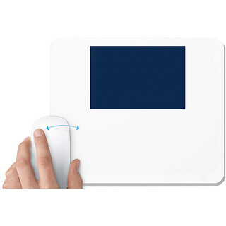                       UDNAG White Mousepad '| Blue Background' for Computer / PC / Laptop [230 x 200 x 5mm]                                              