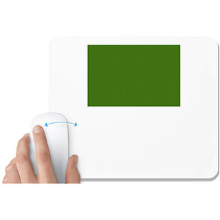                       UDNAG White Mousepad '| Green Background' for Computer / PC / Laptop [230 x 200 x 5mm]                                              