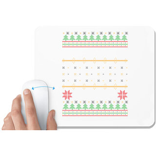                       UDNAG White Mousepad 'Illustration | Template 50' for Computer / PC / Laptop [230 x 200 x 5mm]                                              