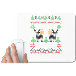                       UDNAG White Mousepad 'Illustration | Template 48' for Computer / PC / Laptop [230 x 200 x 5mm]                                              