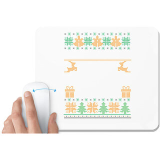                       UDNAG White Mousepad 'Illustration | Template 47' for Computer / PC / Laptop [230 x 200 x 5mm]                                              
