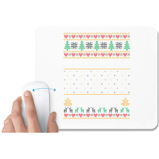                       UDNAG White Mousepad 'Illustration | Template 43' for Computer / PC / Laptop [230 x 200 x 5mm]                                              