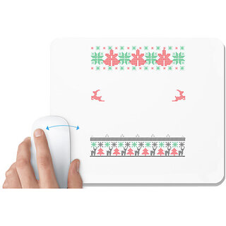                       UDNAG White Mousepad 'Illustration | Template 42' for Computer / PC / Laptop [230 x 200 x 5mm]                                              