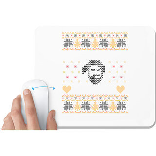                       UDNAG White Mousepad 'Illustration | Template 37' for Computer / PC / Laptop [230 x 200 x 5mm]                                              