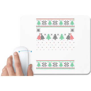                       UDNAG White Mousepad 'Illustration | Template 3' for Computer / PC / Laptop [230 x 200 x 5mm]                                              