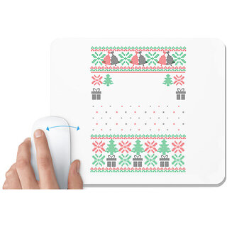                       UDNAG White Mousepad 'Illustration | Template 2' for Computer / PC / Laptop [230 x 200 x 5mm]                                              