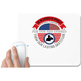                       UDNAG White Mousepad 'Fireman Firefighter | The willingness of america's' for Computer / PC / Laptop [230 x 200 x 5mm]                                              