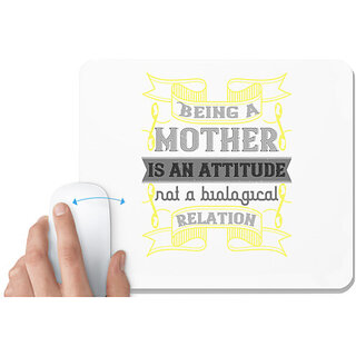                       UDNAG White Mousepad 'Mother | beaing mother' for Computer / PC / Laptop [230 x 200 x 5mm]                                              