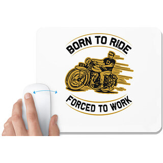                       UDNAG White Mousepad 'Rider | Born copy' for Computer / PC / Laptop [230 x 200 x 5mm]                                              