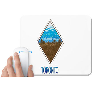                       UDNAG White Mousepad '| Toronto' for Computer / PC / Laptop [230 x 200 x 5mm]                                              