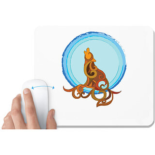                       UDNAG White Mousepad 'Illustration | Dog Art' for Computer / PC / Laptop [230 x 200 x 5mm]                                              