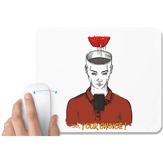                       UDNAG White Mousepad '| So your choice' for Computer / PC / Laptop [230 x 200 x 5mm]                                              