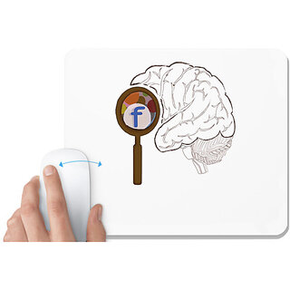                       UDNAG White Mousepad '| Brain' for Computer / PC / Laptop [230 x 200 x 5mm]                                              