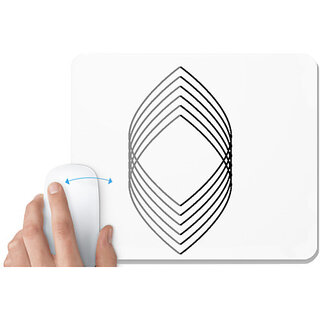                       UDNAG White Mousepad '| Art' for Computer / PC / Laptop [230 x 200 x 5mm]                                              