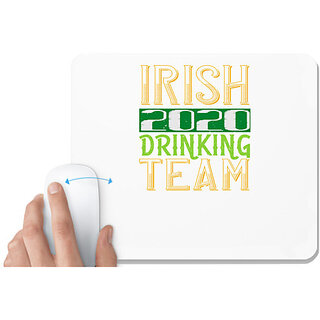                       UDNAG White Mousepad 'Irish | irish 2020 drinking team' for Computer / PC / Laptop [230 x 200 x 5mm]                                              