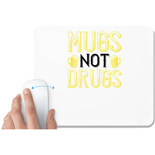                       UDNAG White Mousepad 'Beer | mugs' for Computer / PC / Laptop [230 x 200 x 5mm]                                              
