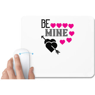                       UDNAG White Mousepad 'Love | be mine' for Computer / PC / Laptop [230 x 200 x 5mm]                                              