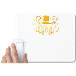                       UDNAG White Mousepad 'Snap | o'snap' for Computer / PC / Laptop [230 x 200 x 5mm]                                              