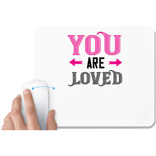                       UDNAG White Mousepad 'Love | you are loved' for Computer / PC / Laptop [230 x 200 x 5mm]                                              