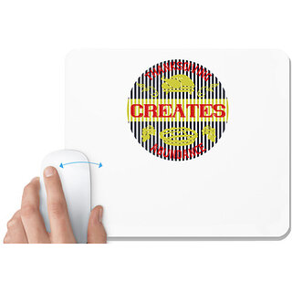                       UDNAG White Mousepad 'Thanks Giving | Thanksgiving creates abundance' for Computer / PC / Laptop [230 x 200 x 5mm]                                              