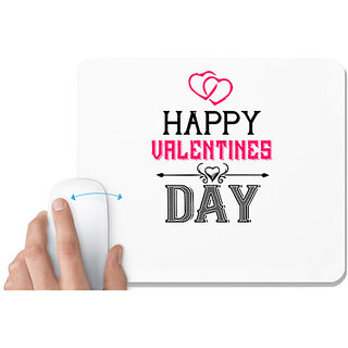                       UDNAG White Mousepad 'Valentines Day | happy valentine day' for Computer / PC / Laptop [230 x 200 x 5mm]                                              