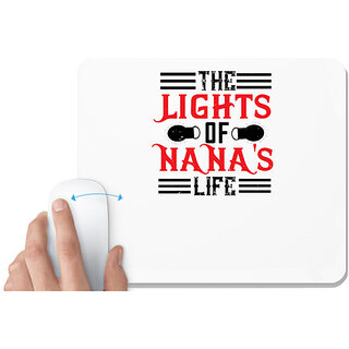                       UDNAG White Mousepad 'Grand Father | 02 THE LIGHTS OF NANAS LIFE' for Computer / PC / Laptop [230 x 200 x 5mm]                                              