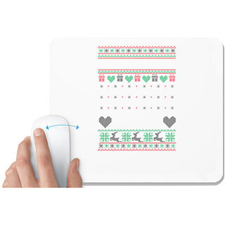                       UDNAG White Mousepad '| Template 15' for Computer / PC / Laptop [230 x 200 x 5mm]                                              