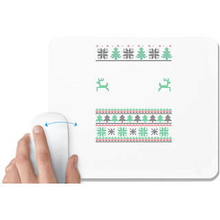                       UDNAG White Mousepad '| Template 14' for Computer / PC / Laptop [230 x 200 x 5mm]                                              