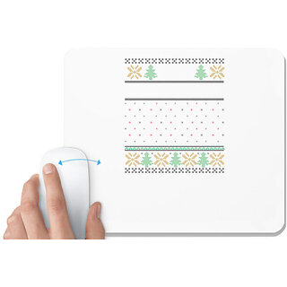                       UDNAG White Mousepad '| Template 4' for Computer / PC / Laptop [230 x 200 x 5mm]                                              