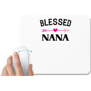                       UDNAG White Mousepad 'Grand father | blessed nana' for Computer / PC / Laptop [230 x 200 x 5mm]                                              