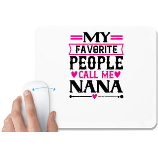                       UDNAG White Mousepad 'Grand father | MY FAVORITE PEOPLE CALL' for Computer / PC / Laptop [230 x 200 x 5mm]                                              