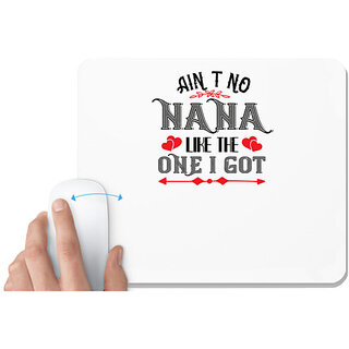                       UDNAG White Mousepad 'Grand father | AINT NO NANA' for Computer / PC / Laptop [230 x 200 x 5mm]                                              