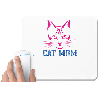                       UDNAG White Mousepad 'Mother | cat mom' for Computer / PC / Laptop [230 x 200 x 5mm]                                              