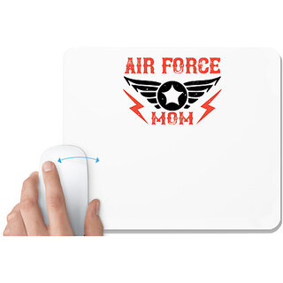                       UDNAG White Mousepad 'Mother | air force mom' for Computer / PC / Laptop [230 x 200 x 5mm]                                              