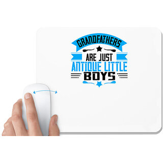                       UDNAG White Mousepad 'Grand Father | Grandfathers are just' for Computer / PC / Laptop [230 x 200 x 5mm]                                              