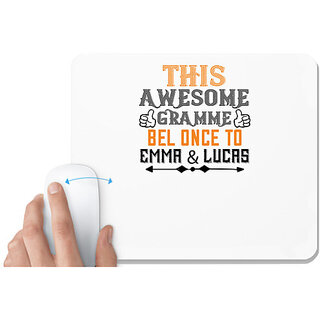                       UDNAG White Mousepad 'Grand Mother | this awesomegramme' for Computer / PC / Laptop [230 x 200 x 5mm]                                              