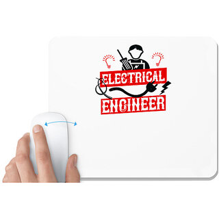                       UDNAG White Mousepad 'Electrical Engineer | Electrical engineer' for Computer / PC / Laptop [230 x 200 x 5mm]                                              