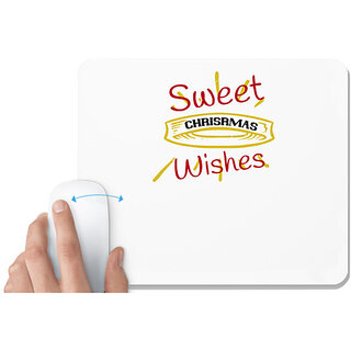                       UDNAG White Mousepad 'Christmas | Sweet christmas whises' for Computer / PC / Laptop [230 x 200 x 5mm]                                              