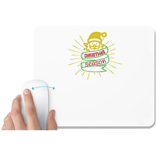                       UDNAG White Mousepad 'Christmas | christmas season' for Computer / PC / Laptop [230 x 200 x 5mm]                                              