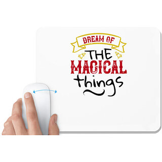                       UDNAG White Mousepad 'Christmas | dream of the magical things' for Computer / PC / Laptop [230 x 200 x 5mm]                                              