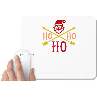                       UDNAG White Mousepad 'Christmas | ho ho ho 2' for Computer / PC / Laptop [230 x 200 x 5mm]                                              