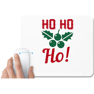                       UDNAG White Mousepad 'Christmas | ho ho ho!' for Computer / PC / Laptop [230 x 200 x 5mm]                                              