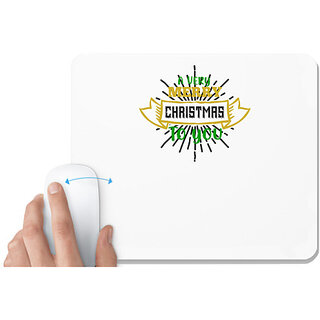                       UDNAG White Mousepad 'Christmas | A very merry christmas to you' for Computer / PC / Laptop [230 x 200 x 5mm]                                              