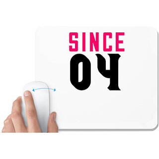                       UDNAG White Mousepad 'Couple | since 04' for Computer / PC / Laptop [230 x 200 x 5mm]                                              