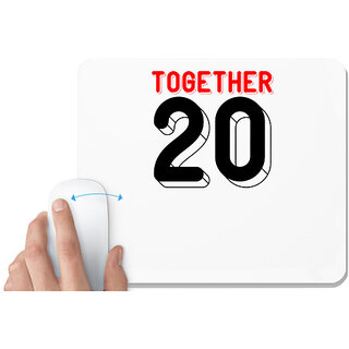                       UDNAG White Mousepad 'Couple | together 20' for Computer / PC / Laptop [230 x 200 x 5mm]                                              