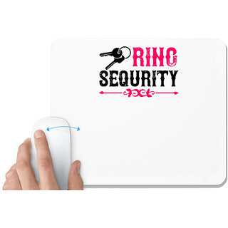                       UDNAG White Mousepad 'Couple | ring sequrity' for Computer / PC / Laptop [230 x 200 x 5mm]                                              