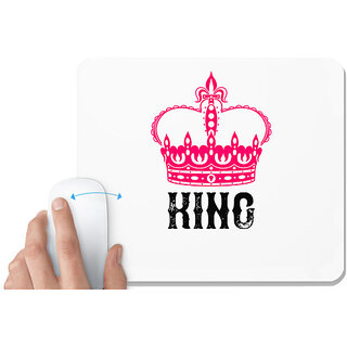                       UDNAG White Mousepad 'Couple | king' for Computer / PC / Laptop [230 x 200 x 5mm]                                              