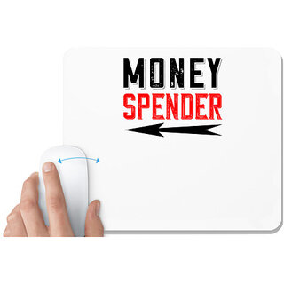                       UDNAG White Mousepad 'Couple | money spender' for Computer / PC / Laptop [230 x 200 x 5mm]                                              