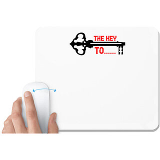                       UDNAG White Mousepad 'Couple | the key to' for Computer / PC / Laptop [230 x 200 x 5mm]                                              