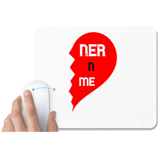                       UDNAG White Mousepad 'Couple | partner in crime 2' for Computer / PC / Laptop [230 x 200 x 5mm]                                              